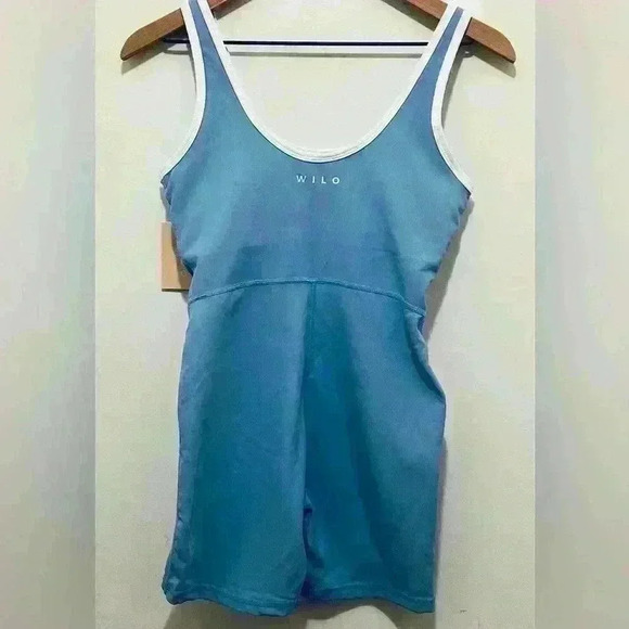 Wilo The Label, Short Rib Romper, Women’s Size Small, Blue, NWT - Picture 2 of 9